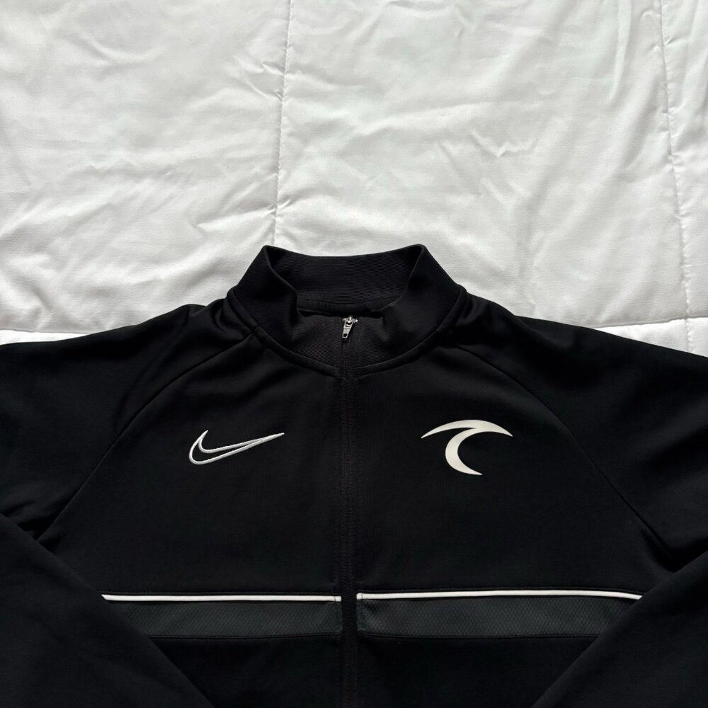 Nike Dri-Fit Long Sleeve Full Zip Jacket Womens Size Large Black Breathable - Picture 2 of 8